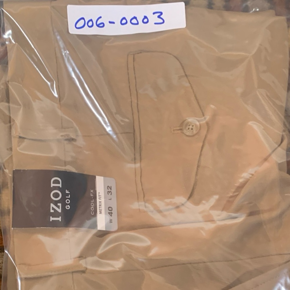 New Izod Golf Pants 40x32 Tan Cool-FX Metrix Fit - Picture 11 of 11